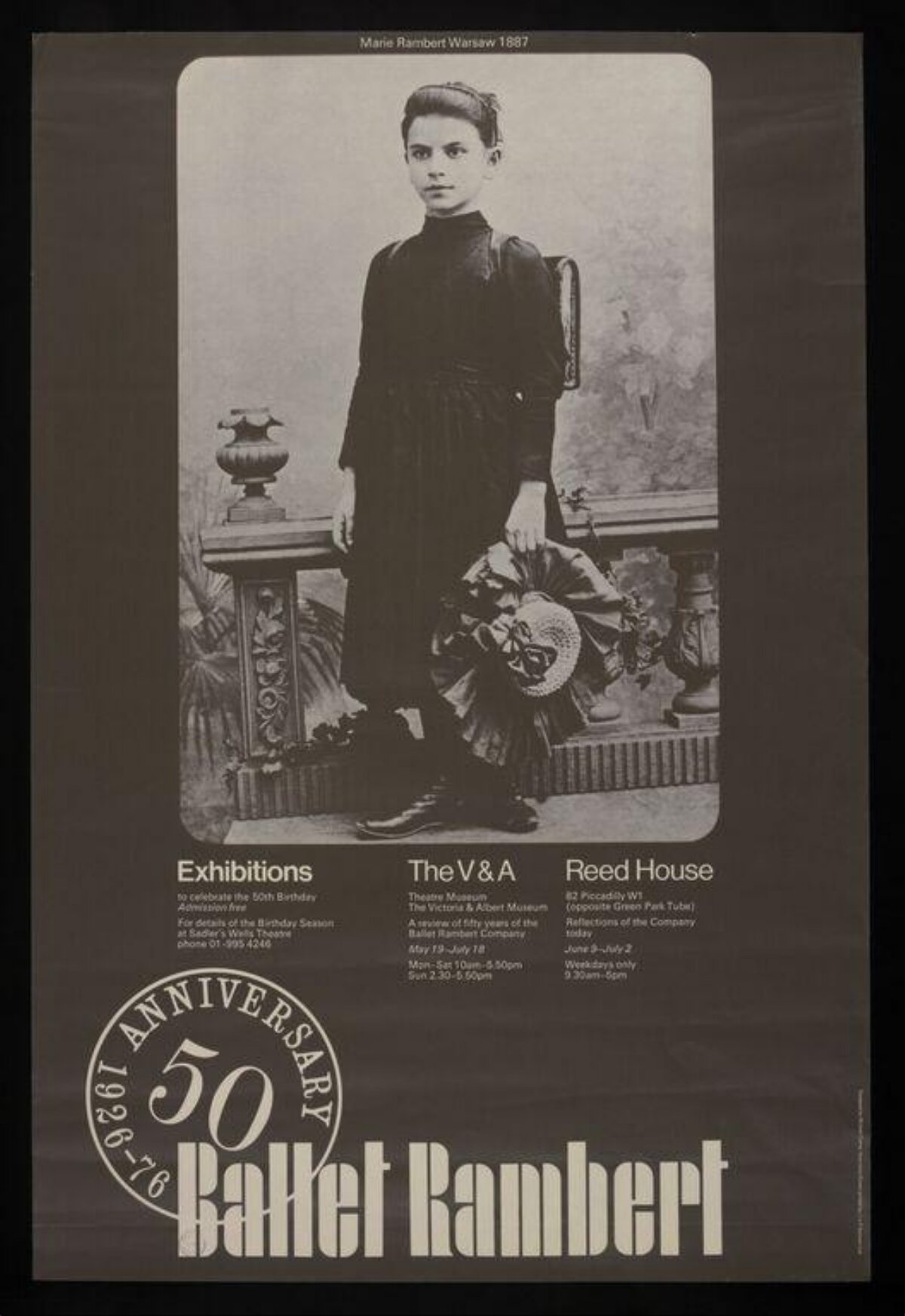 50 Anniversary Ballet Rambert Exhibition Poster