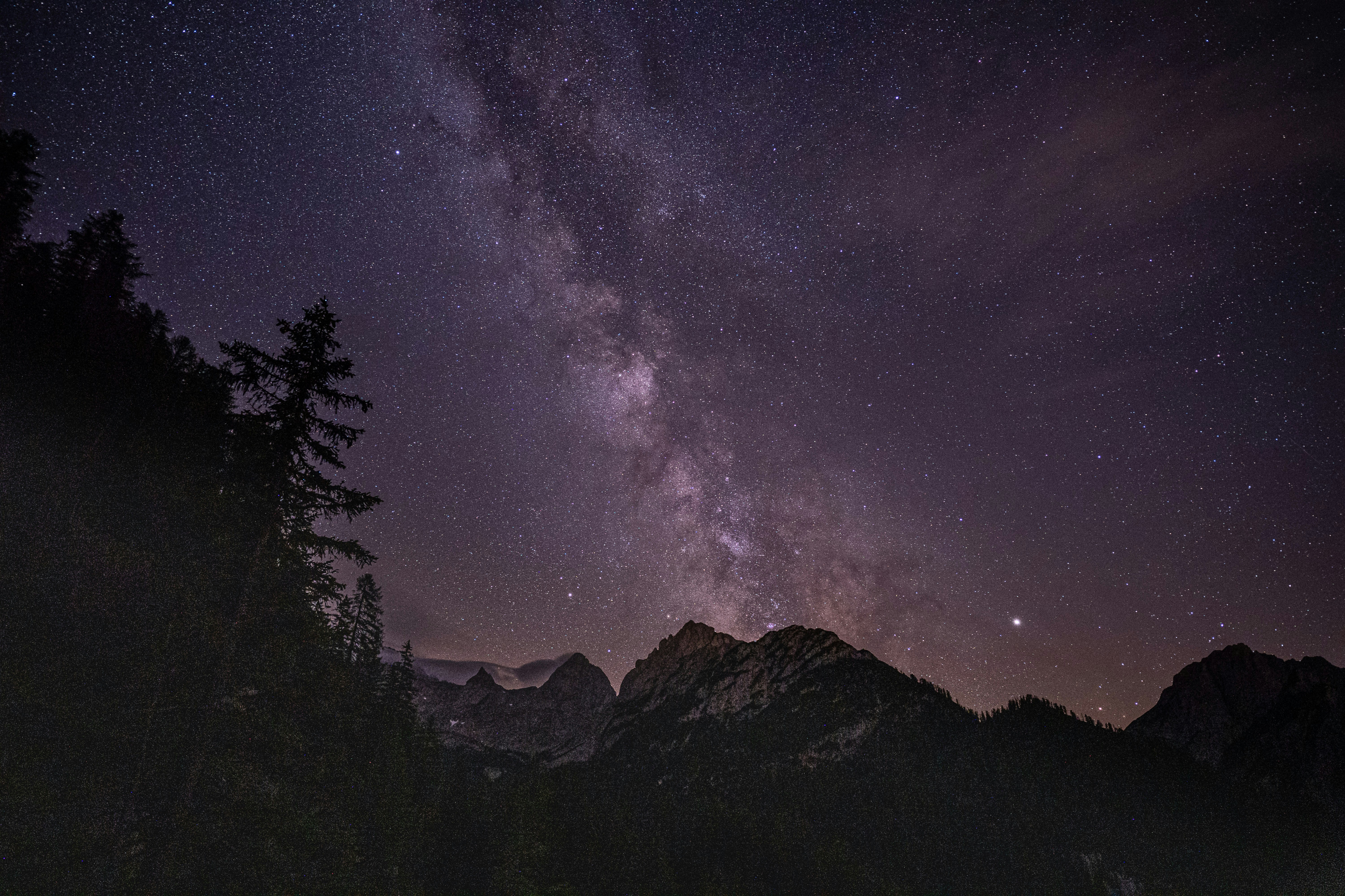 Mountain Night Sky with Milky Way