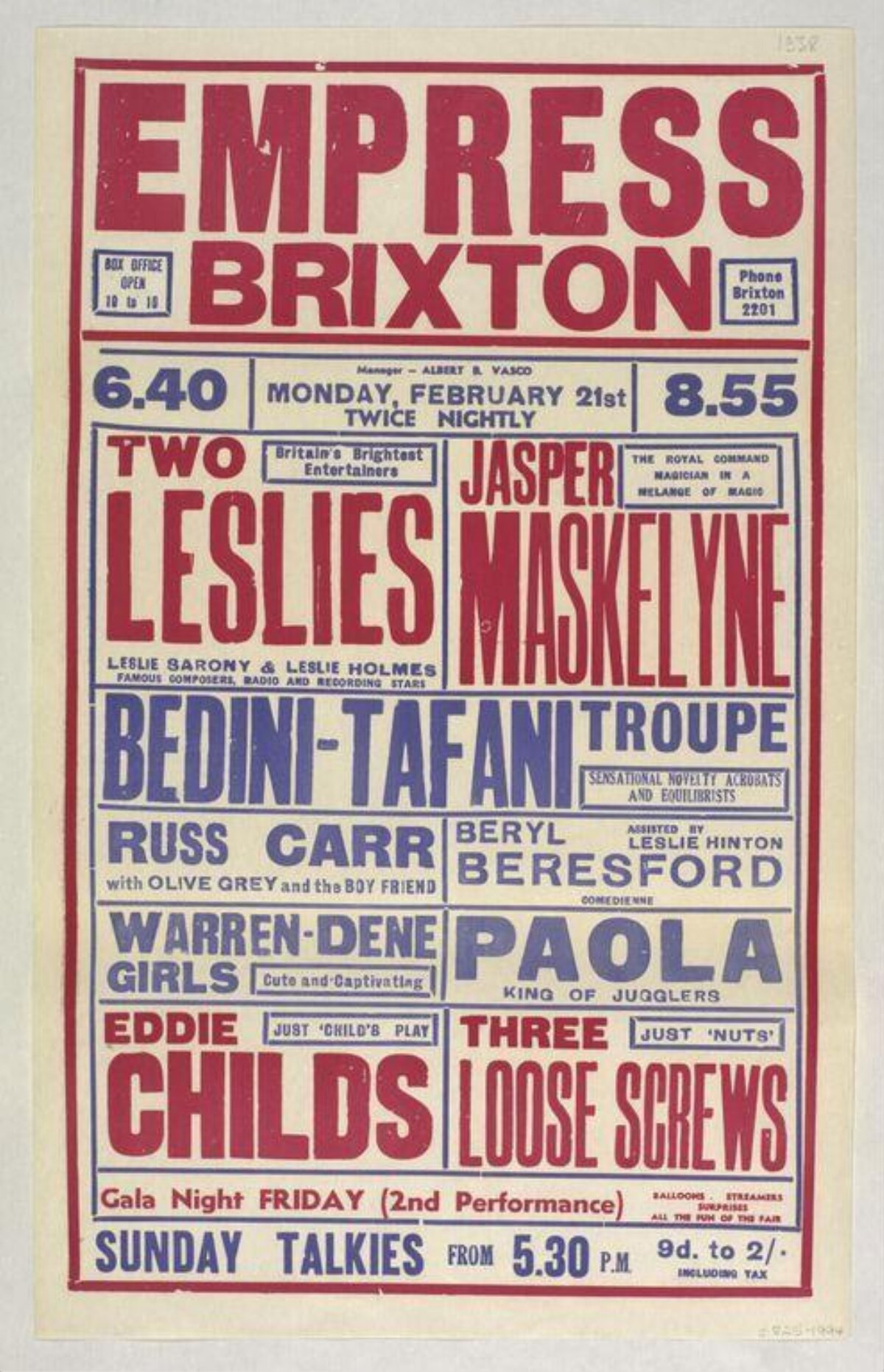 Empress Brixton Vintage Performance Poster
