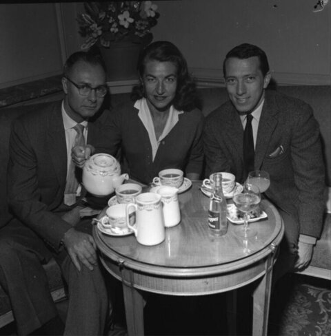 Three People at Afternoon Tea