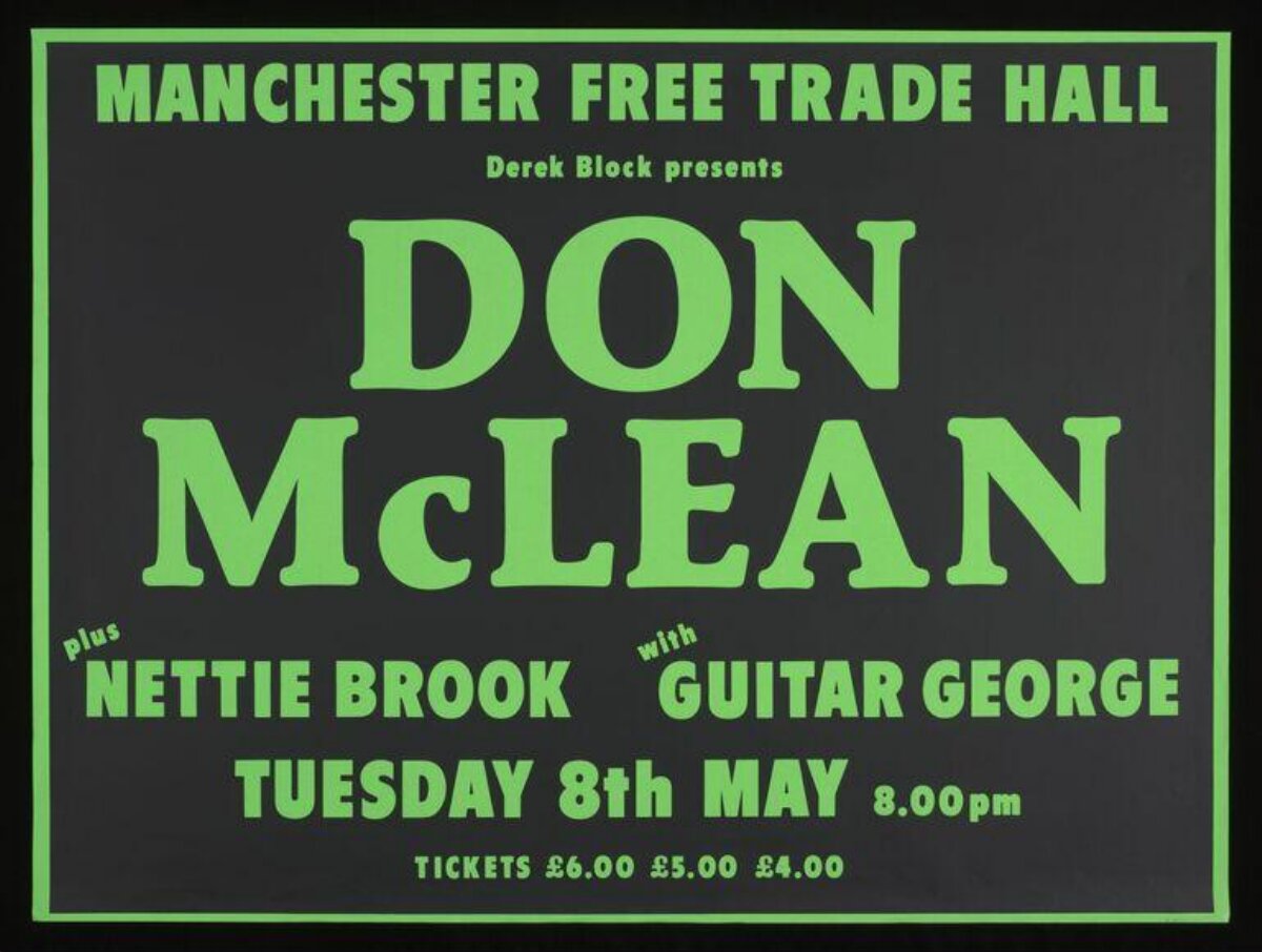 Don McLean Manchester Concert Poster