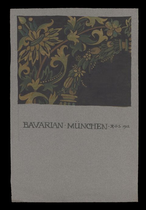 1912 Bavarian Decorative Pattern Study