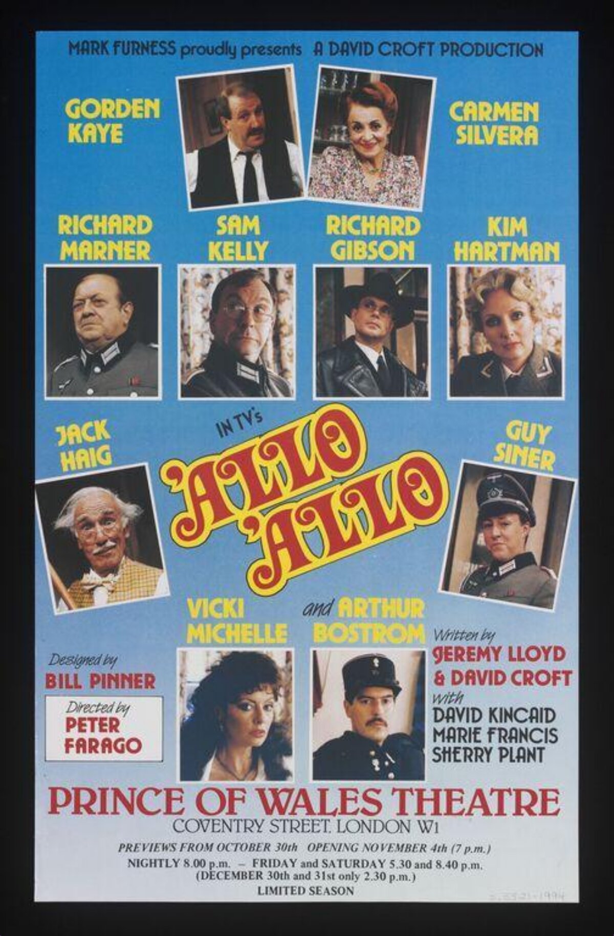 'Allo 'Allo London Theatre Poster