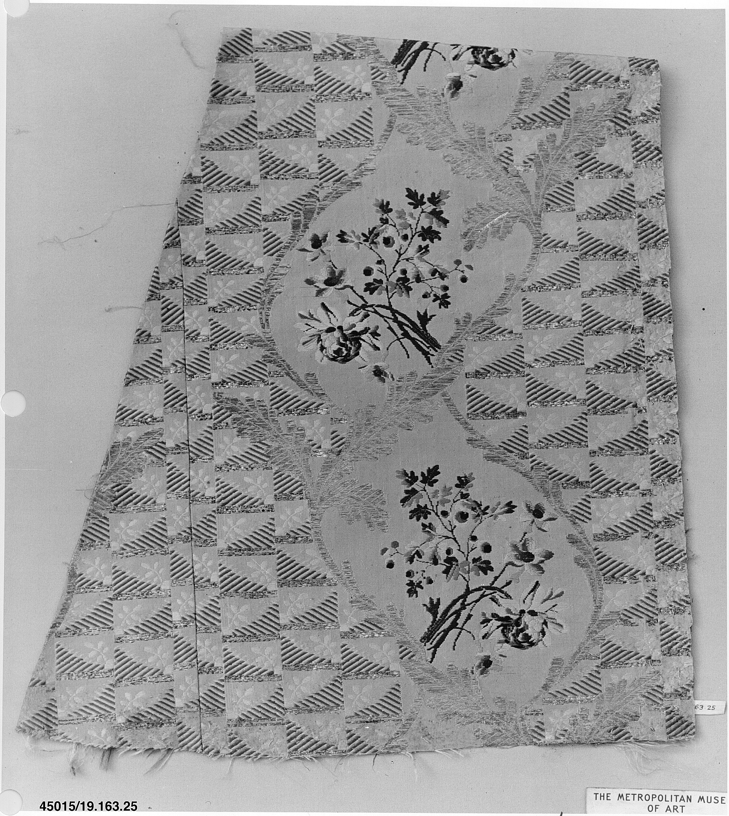 Floral Brocade Textile Fragment