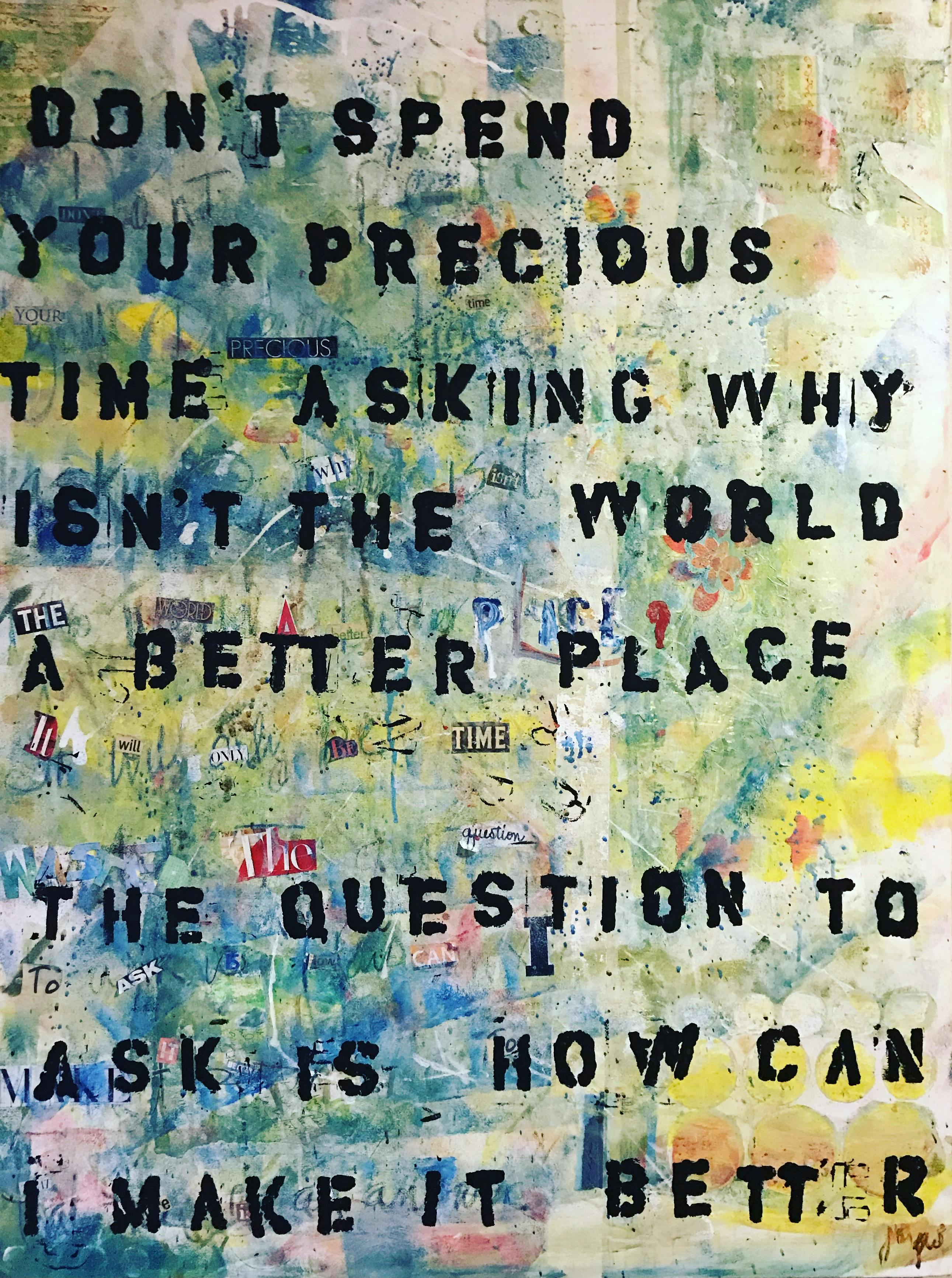 Motivational Quote Mixed Media Art