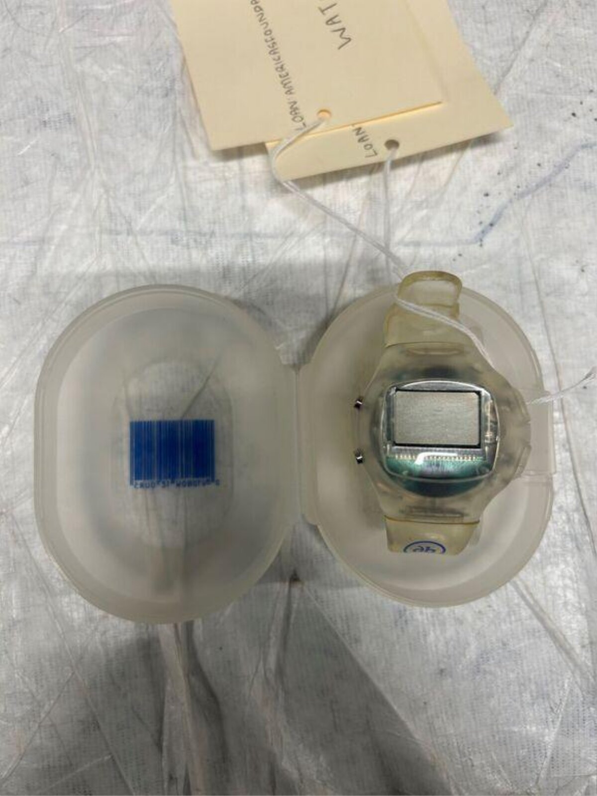 Transparent Digital Watch In Storage Case