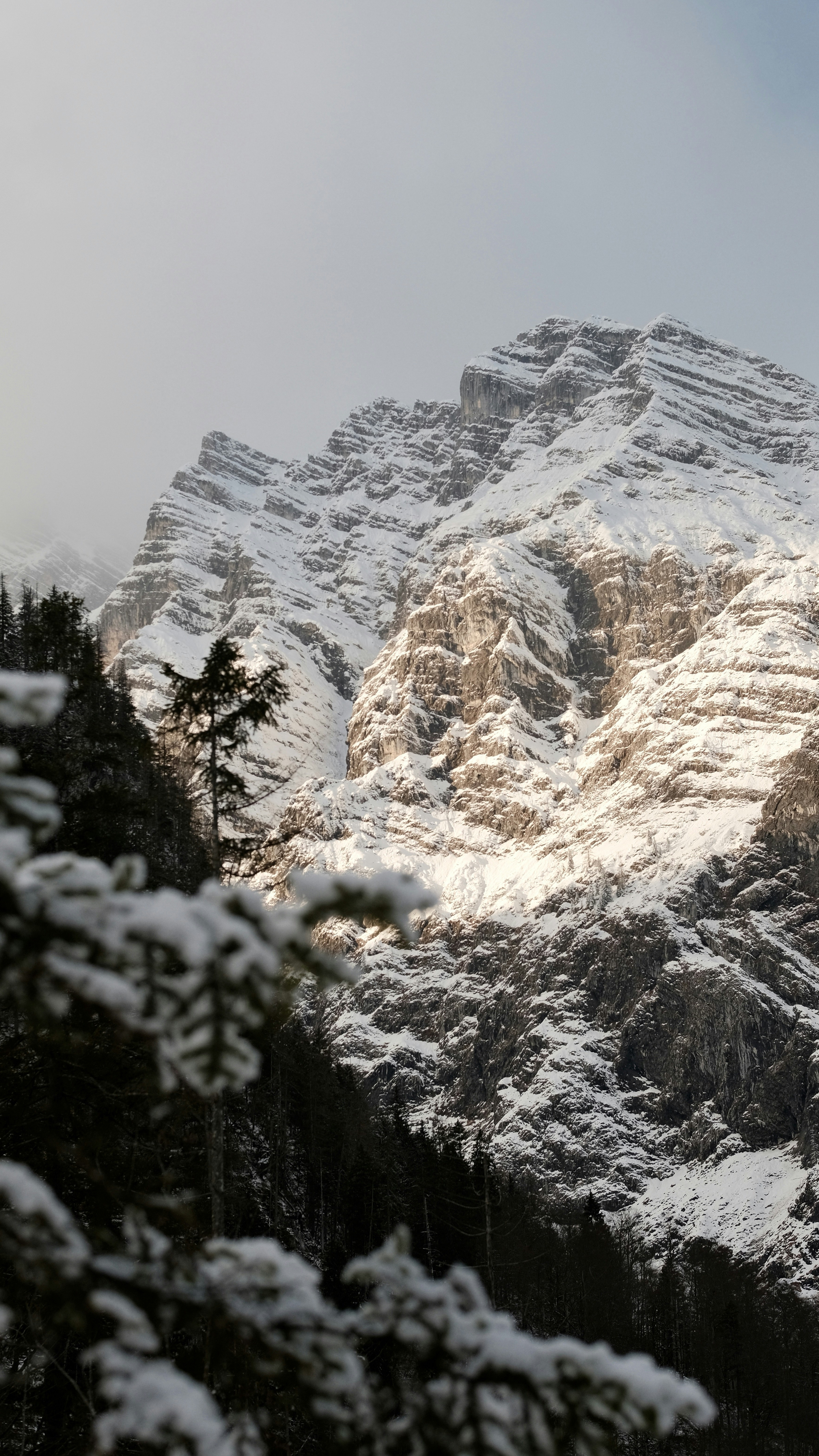 Snow-Covered Rocky Mountain Peak