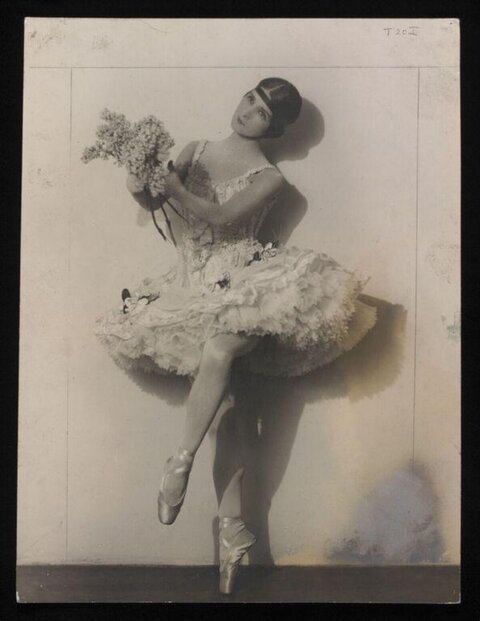 Vintage Ballerina Studio Portrait
