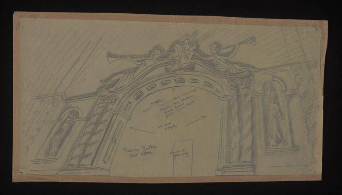 Pencil Sketch of Palace Gates