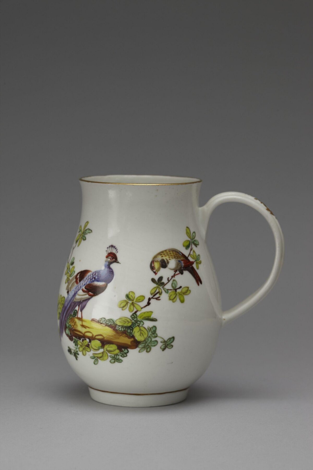 Bird Painted Ceramic Pitcher