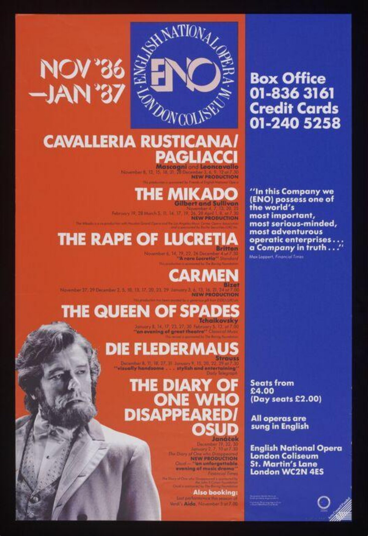 English National Opera Season Poster