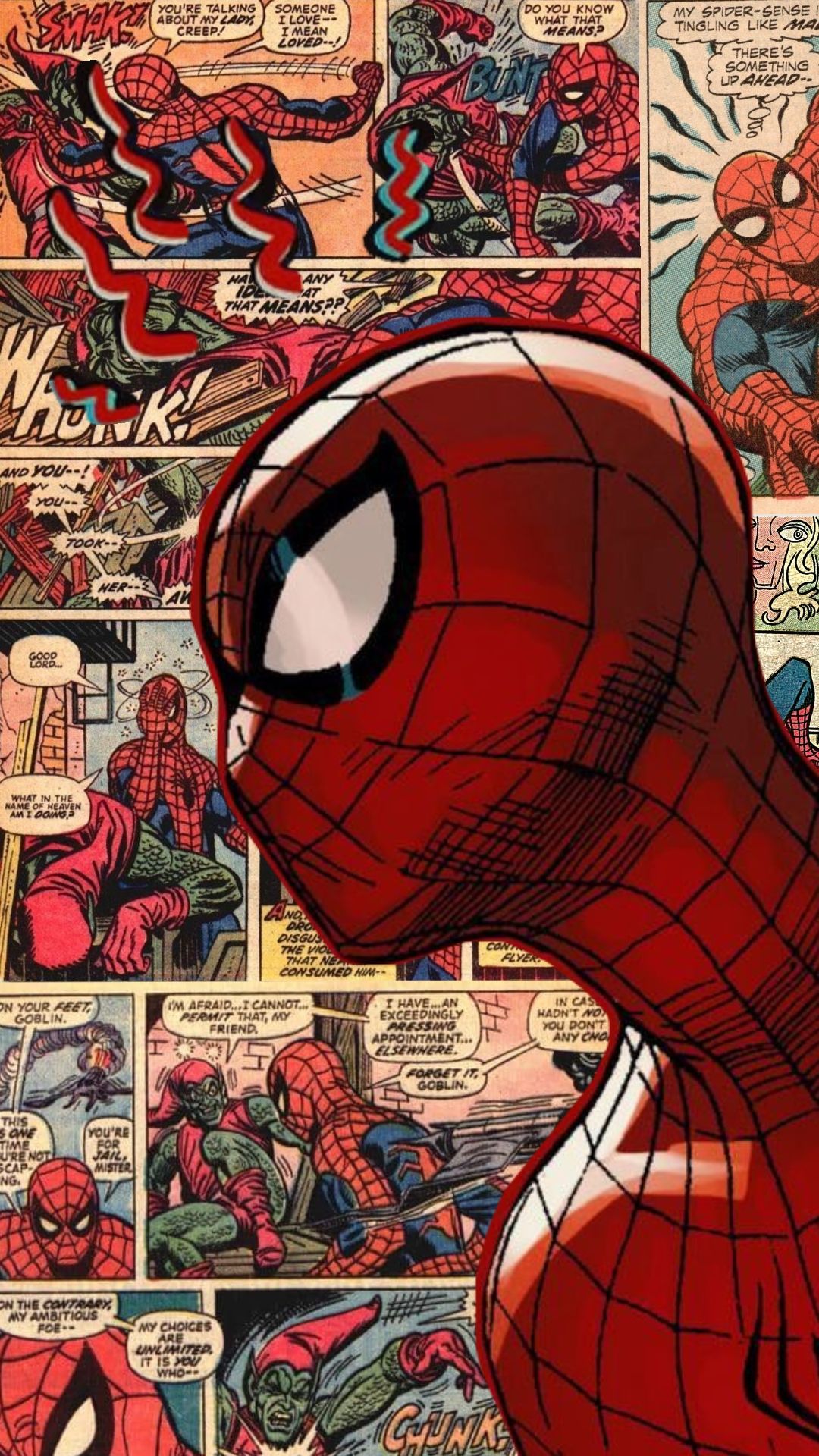 Spider-Man Vintage Comic Collage