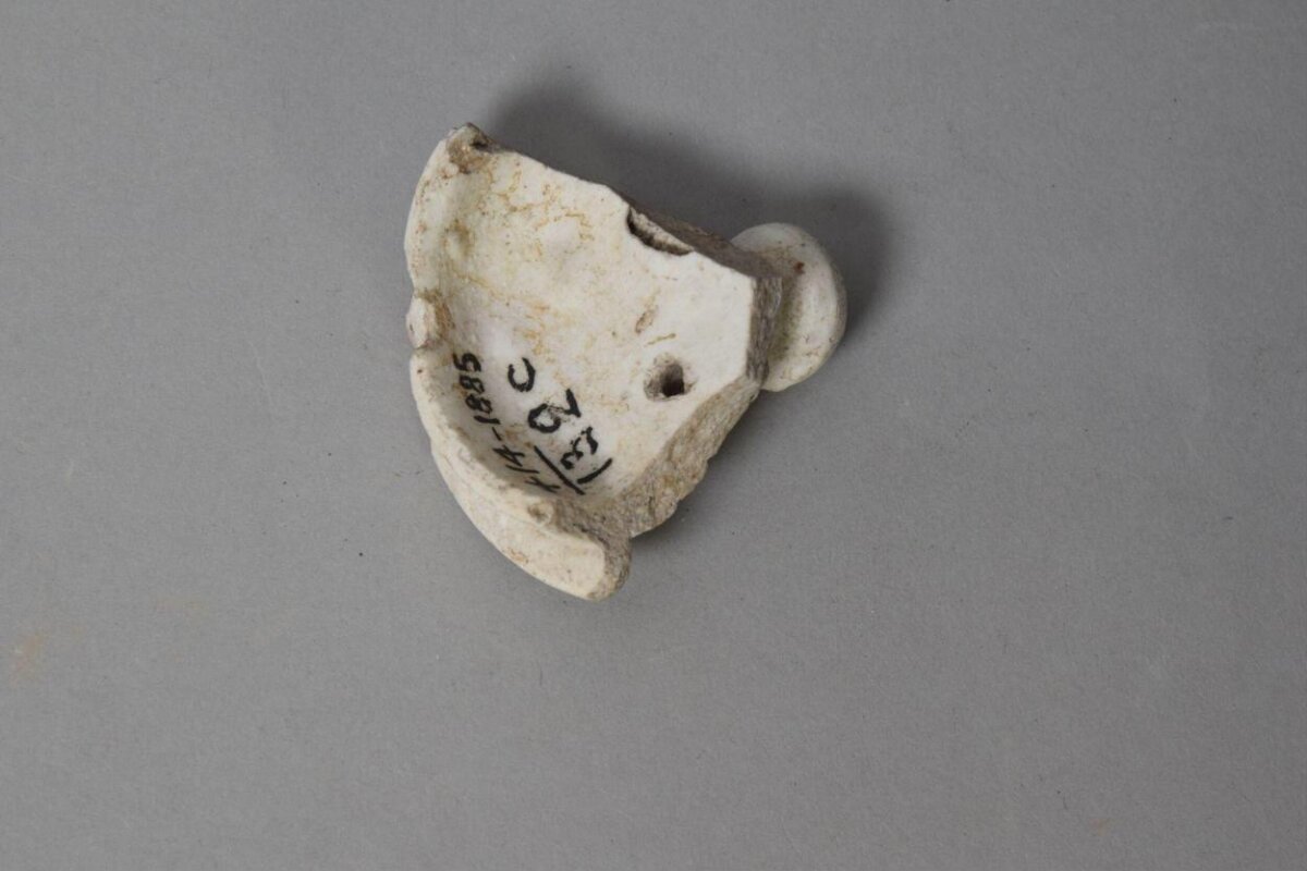 White Ceramic Archaeological Fragment