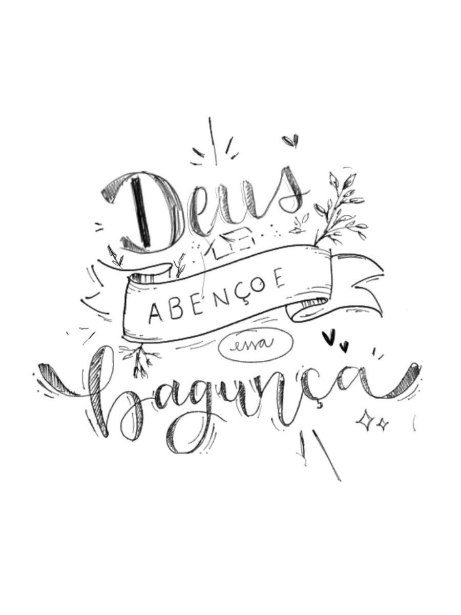 Deus Abençoe Nossa Bagunça Hand Lettering