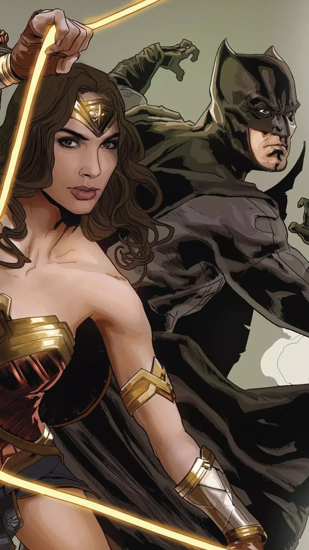 Wonder Woman and Batman Comic Art