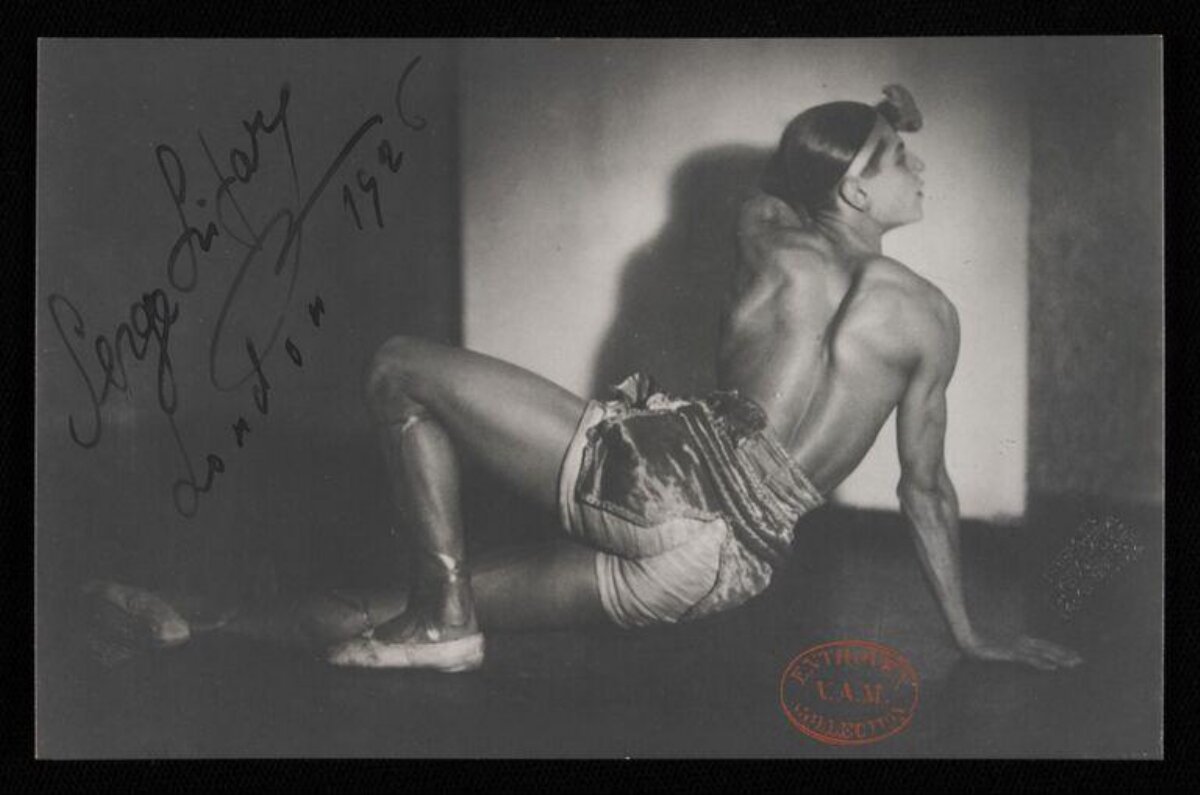 Signed 1926 Portrait of Dancer Serge Lifar