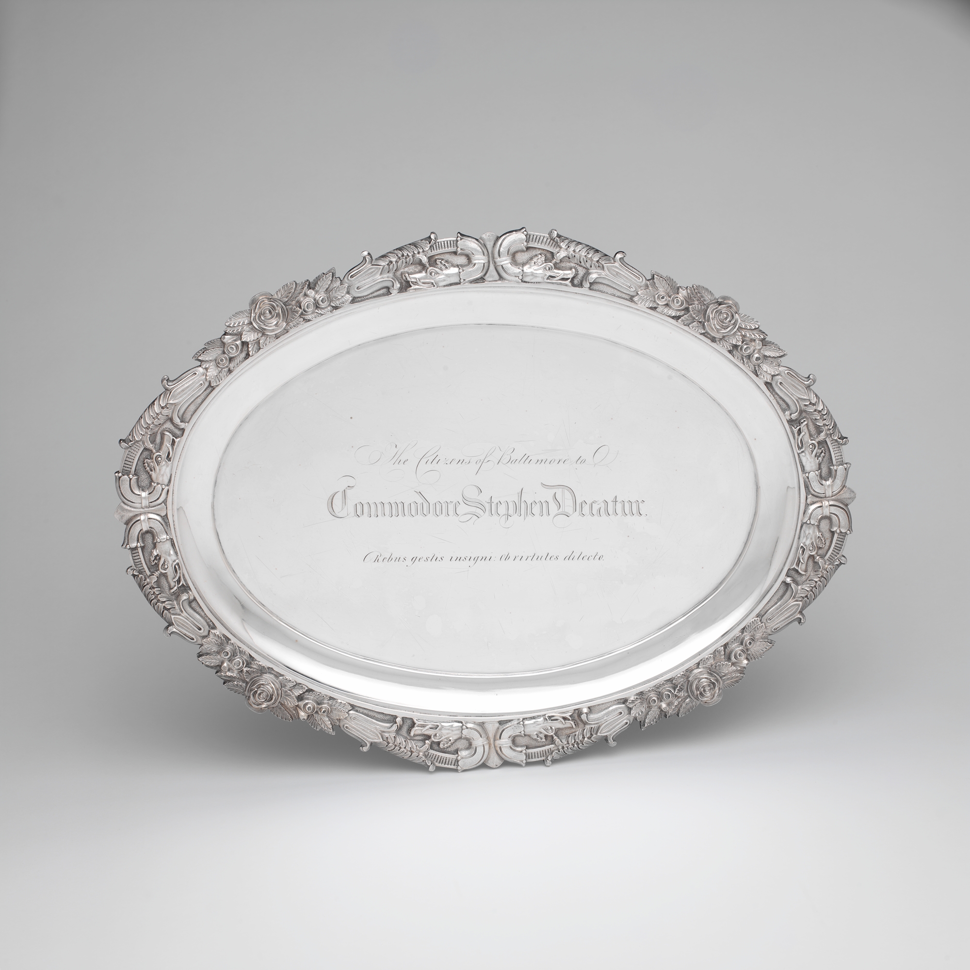 Silver Presentation Tray for Stephen Decatur