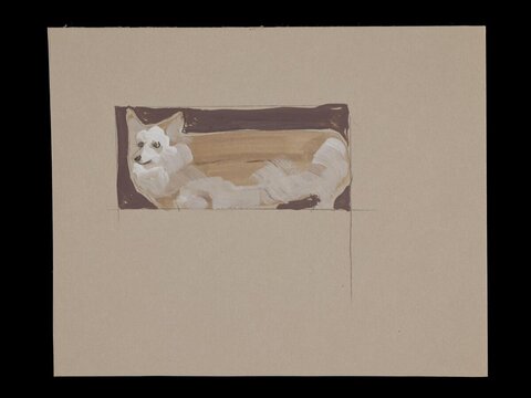 Sketch of a Lying Corgi