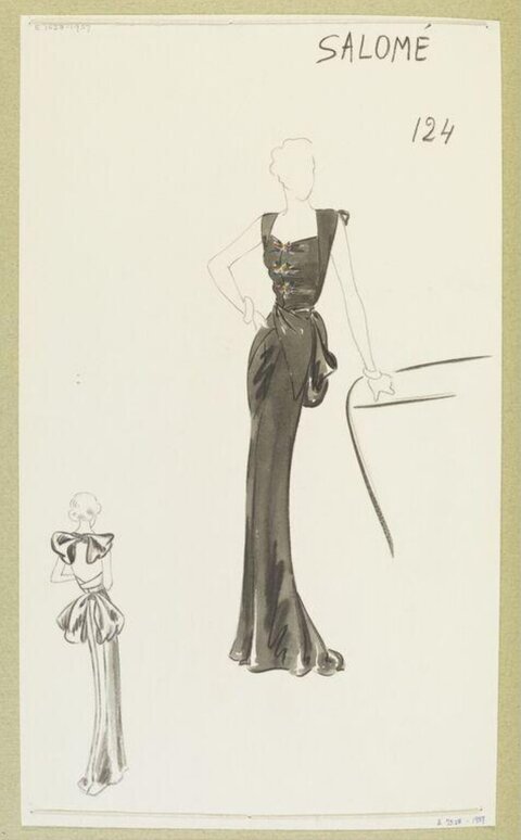Salome Evening Gown Fashion Sketch