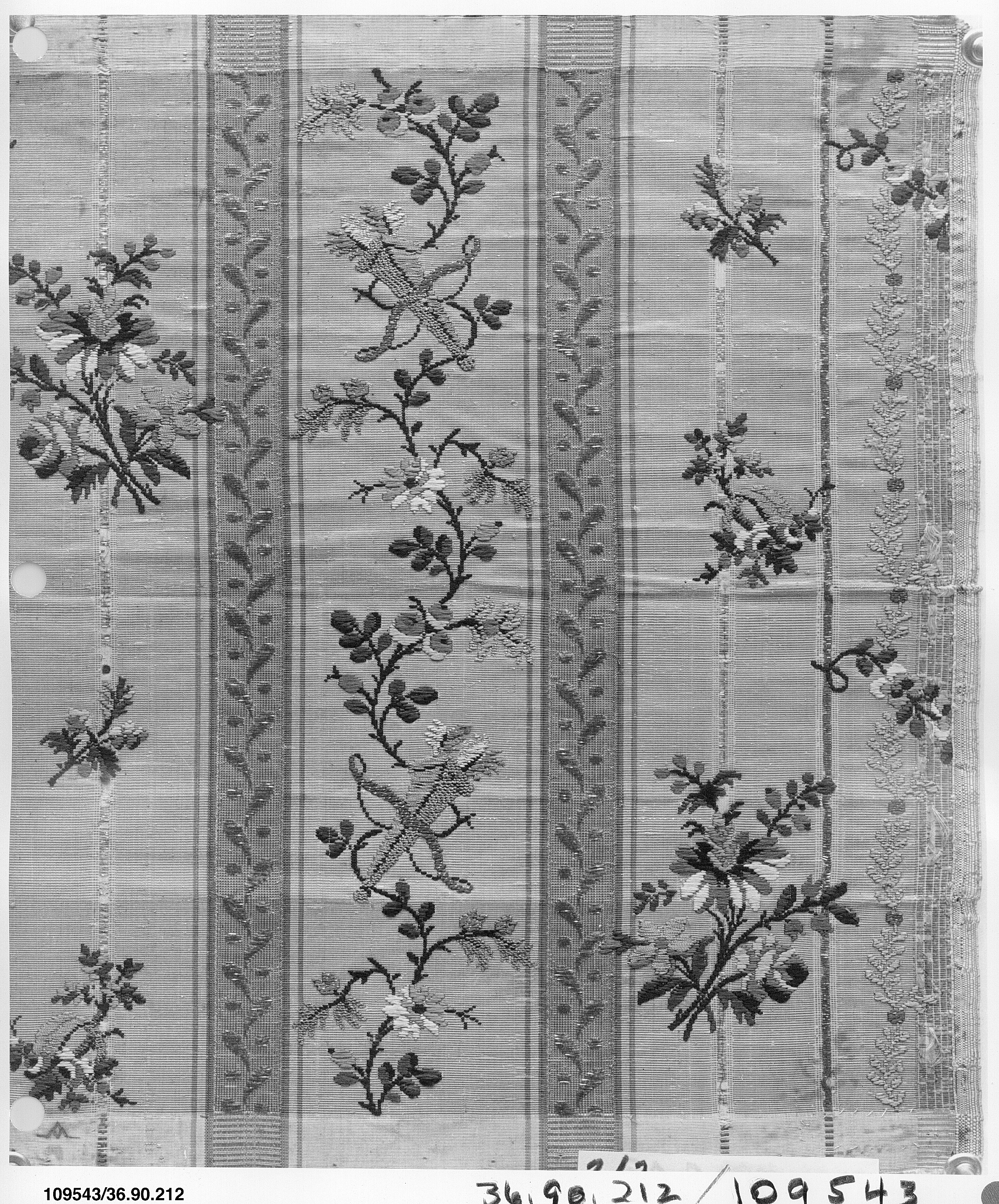 Antique Floral Embroidered Textile