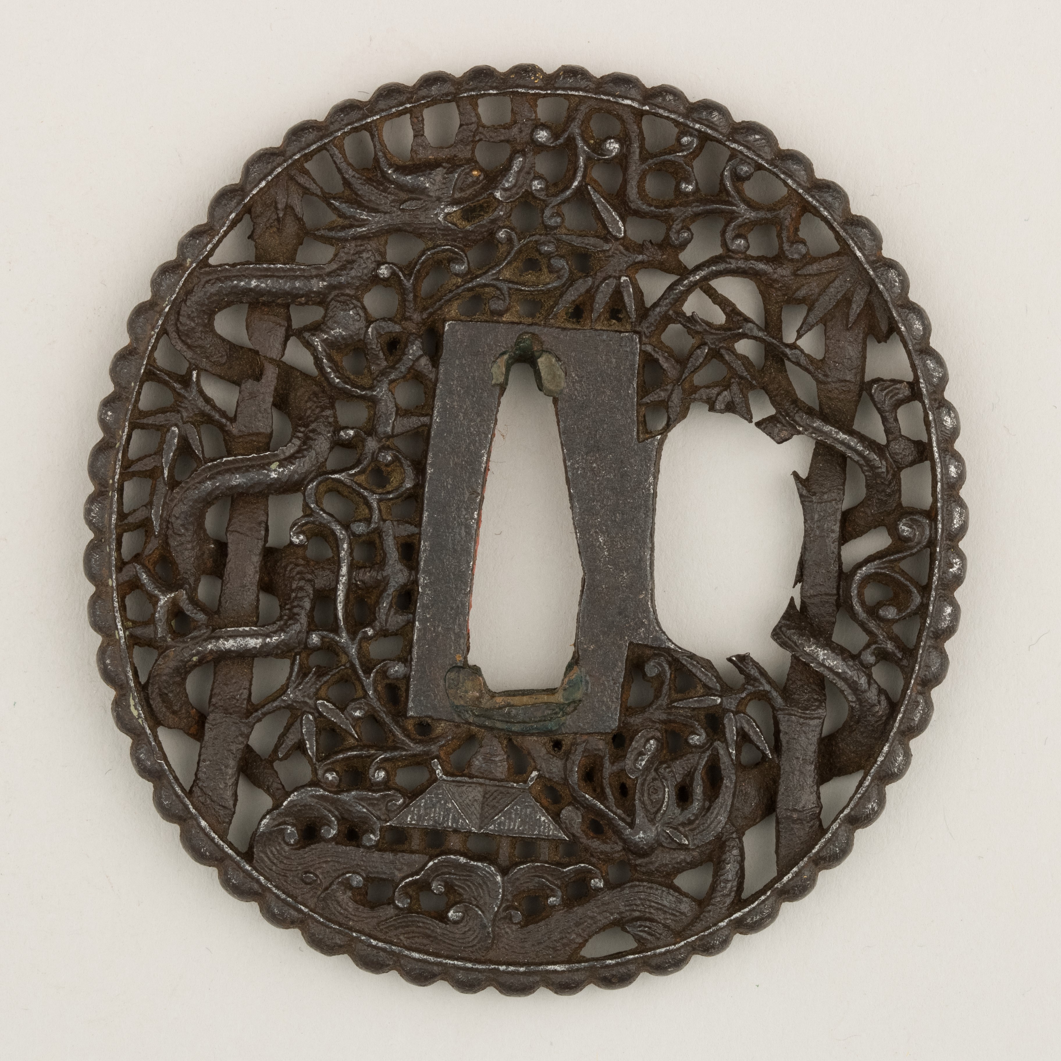 Iron Openwork Carved Sword Tsuba