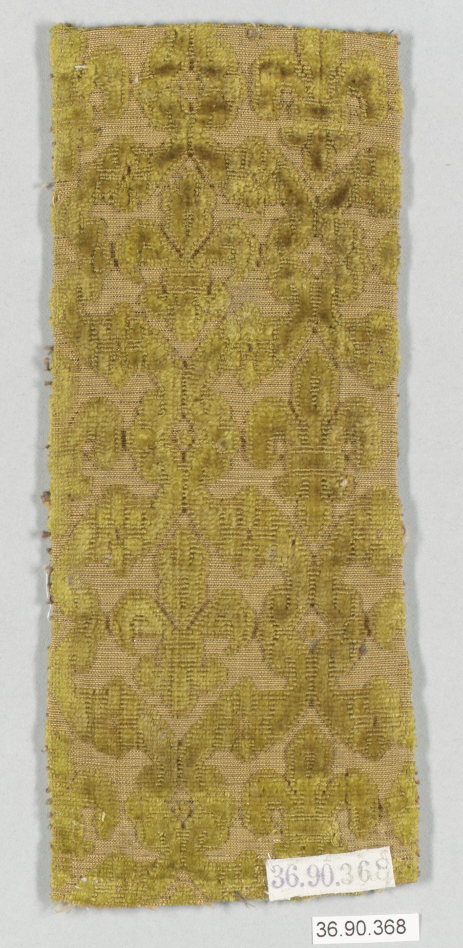 Yellow-Gold Cut Velvet Textile Fragment — Texture Backgrounds