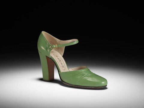 Vintage Green High Heel Shoe