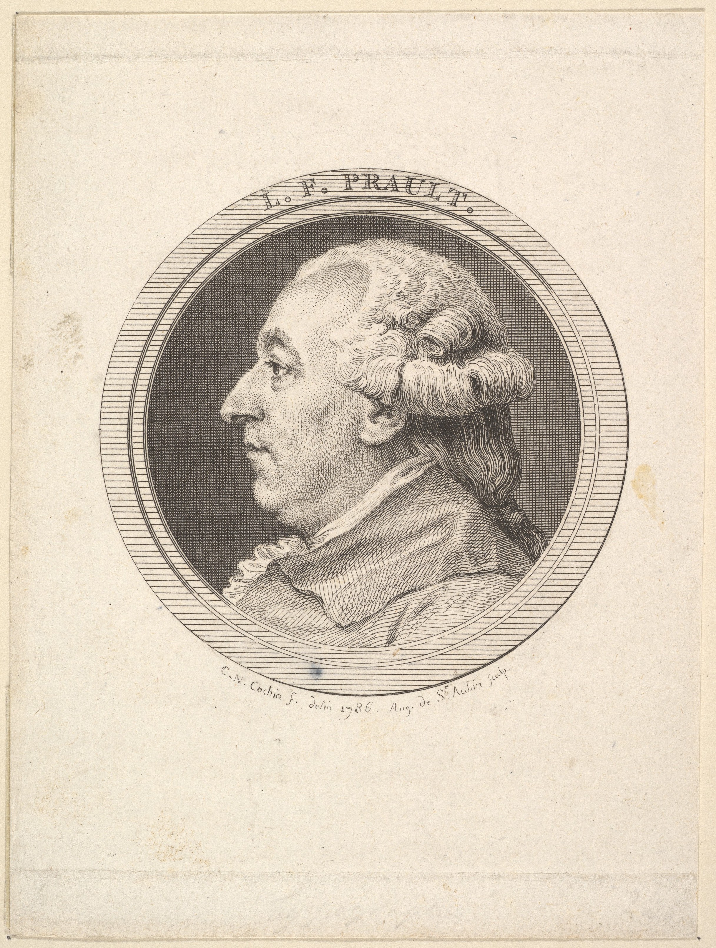 Engraved Portrait of L.F. Prault