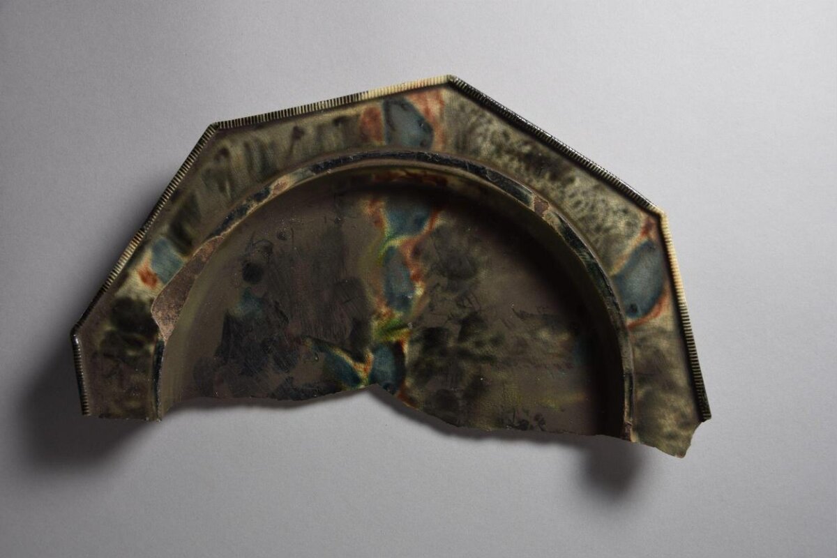 Polychrome Ceramic Plate Fragment