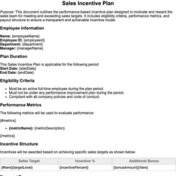Sales Incentive Plan