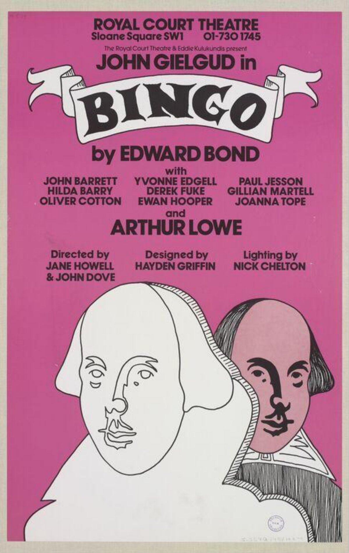 Bingo Play Royal Court Theatre Poster