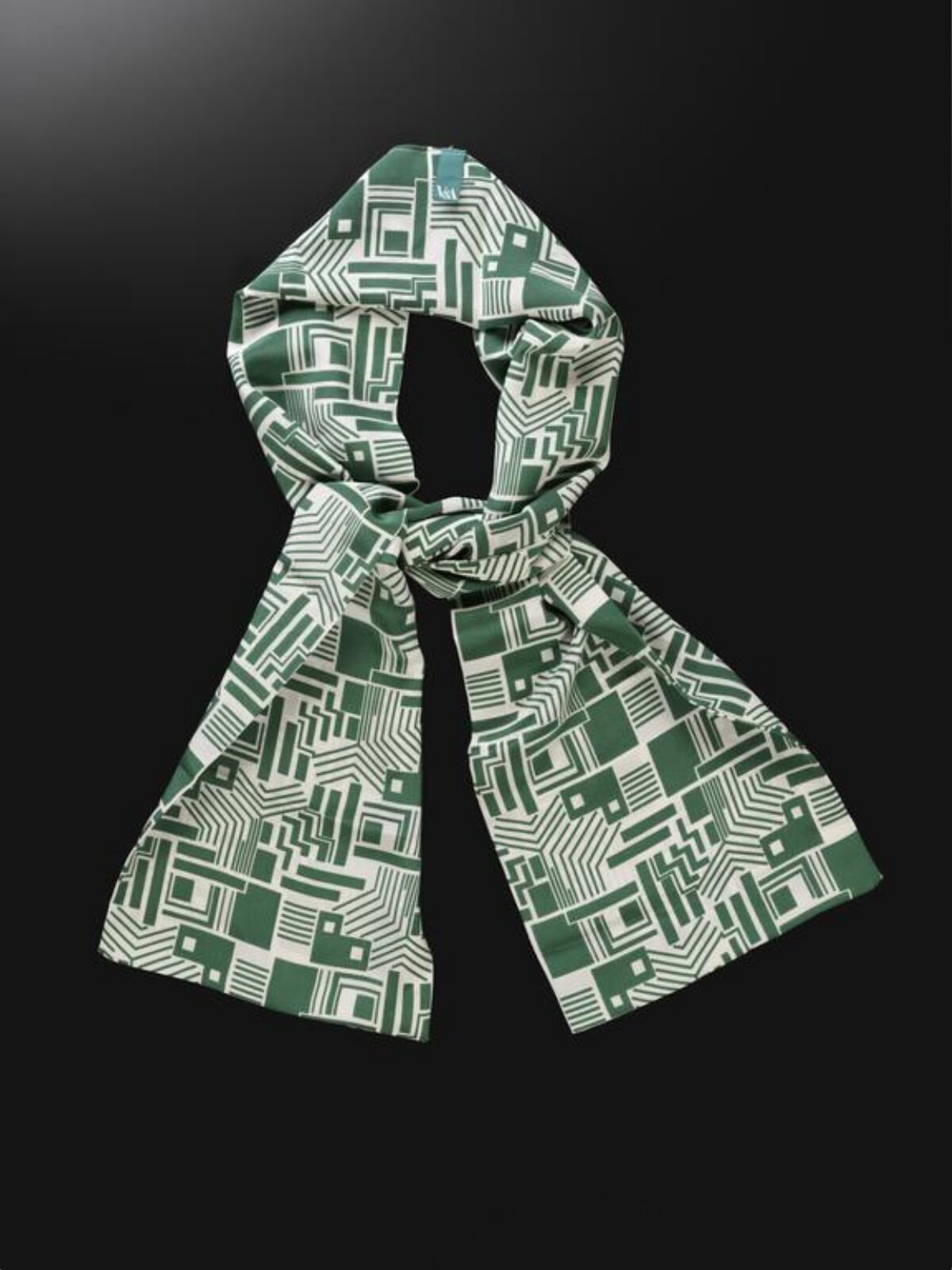 Green Geometric Patterned Scarf