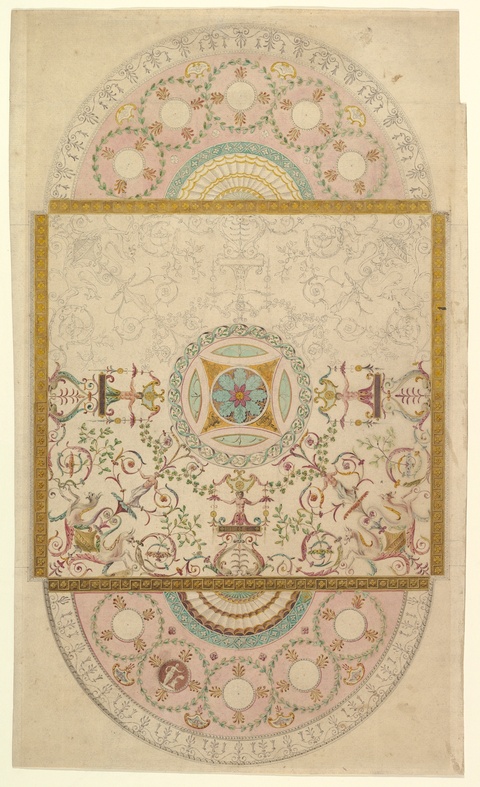 Ornate Ceiling Design Drawing