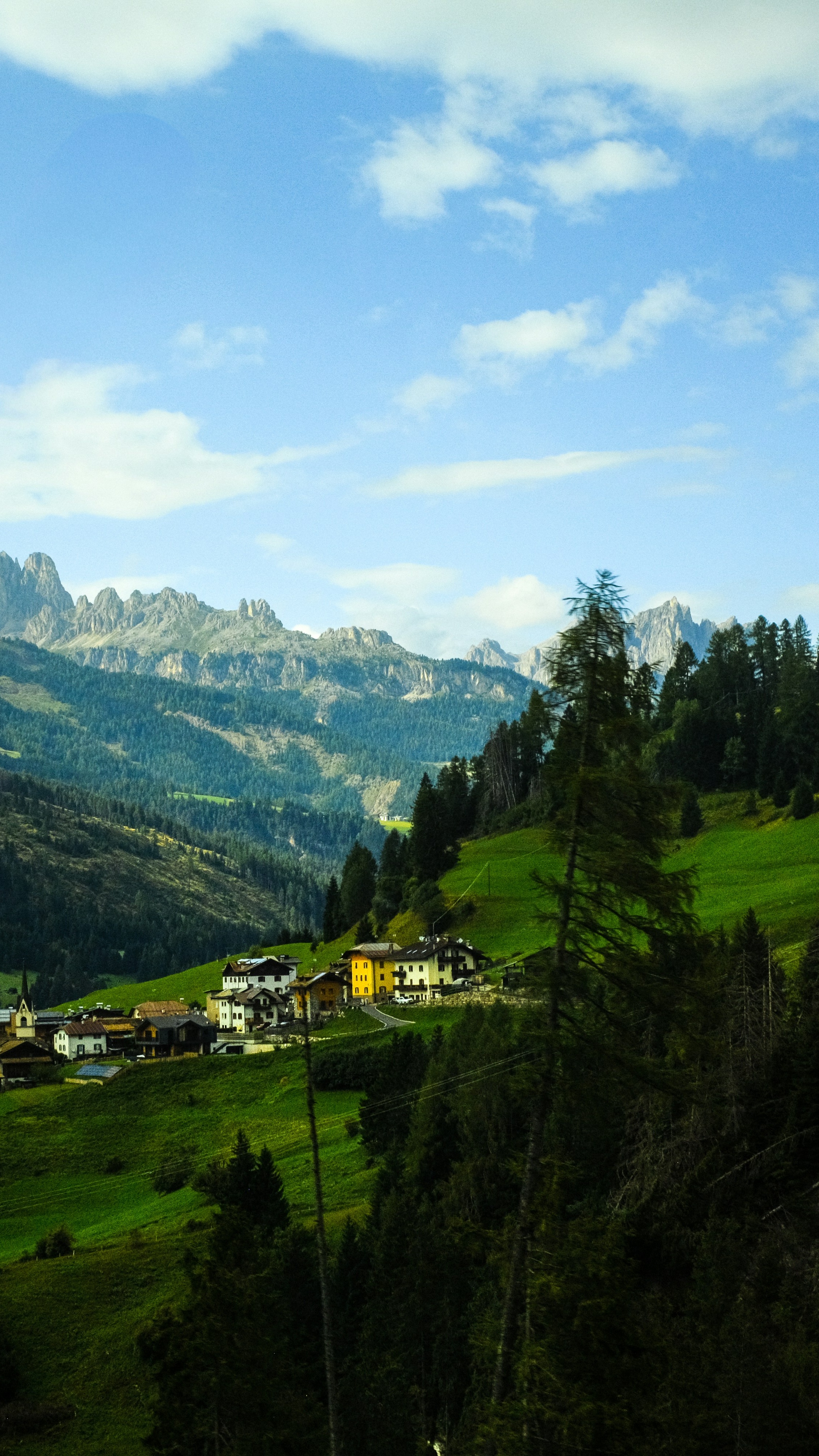 Alpine Mountain Village Landscape