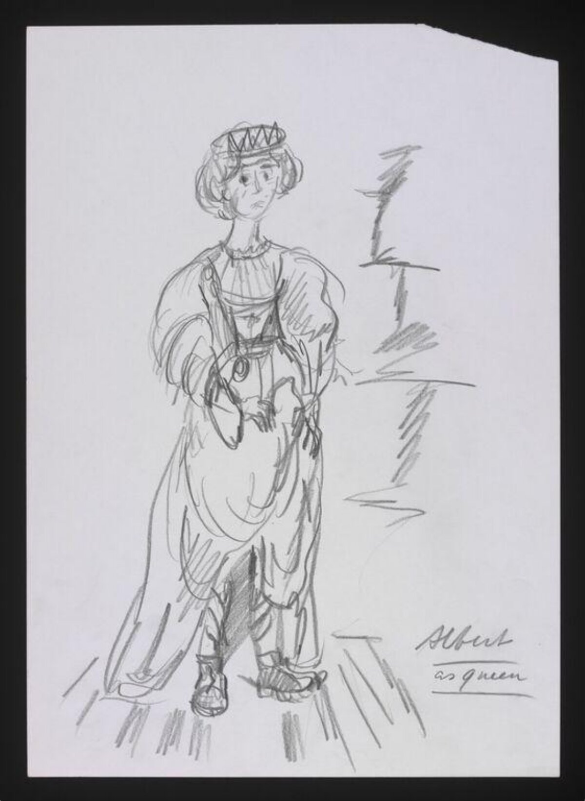 Pencil Sketch of Albert as Queen