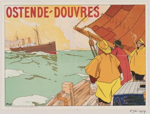 Ostende-Douvres Vintage Travel Poster
