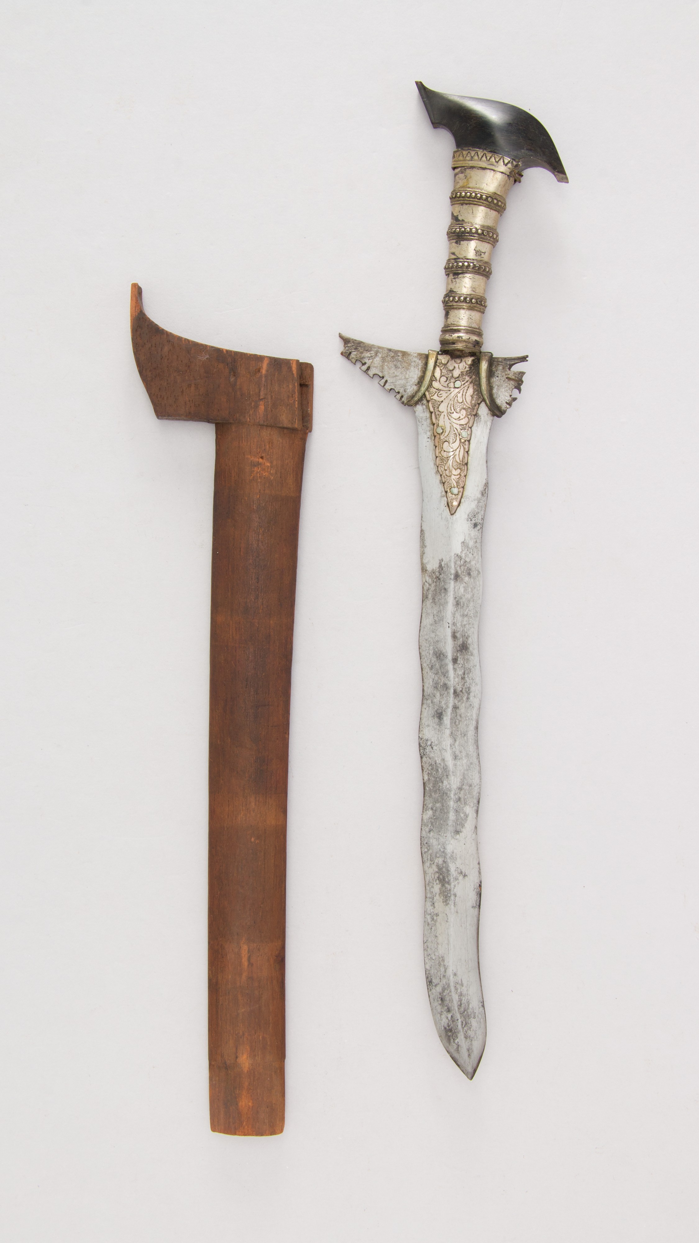 Traditional Keris Dagger with Wooden Sheath