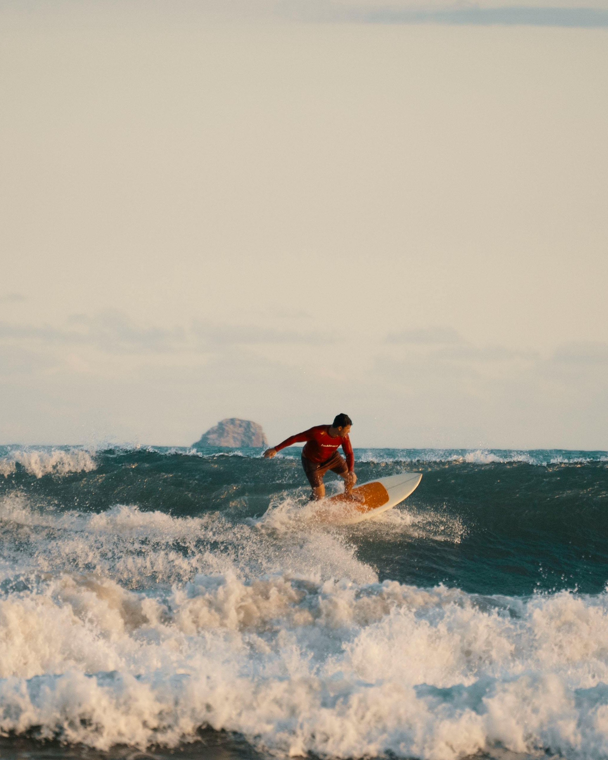 Surfer Riding Ocean Wave