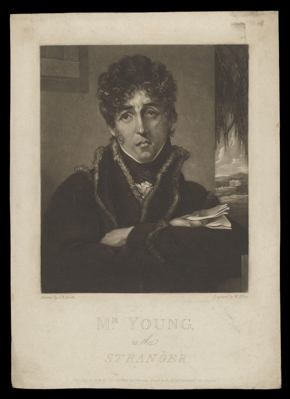 Engraved Portrait of Mr Young as the Stranger