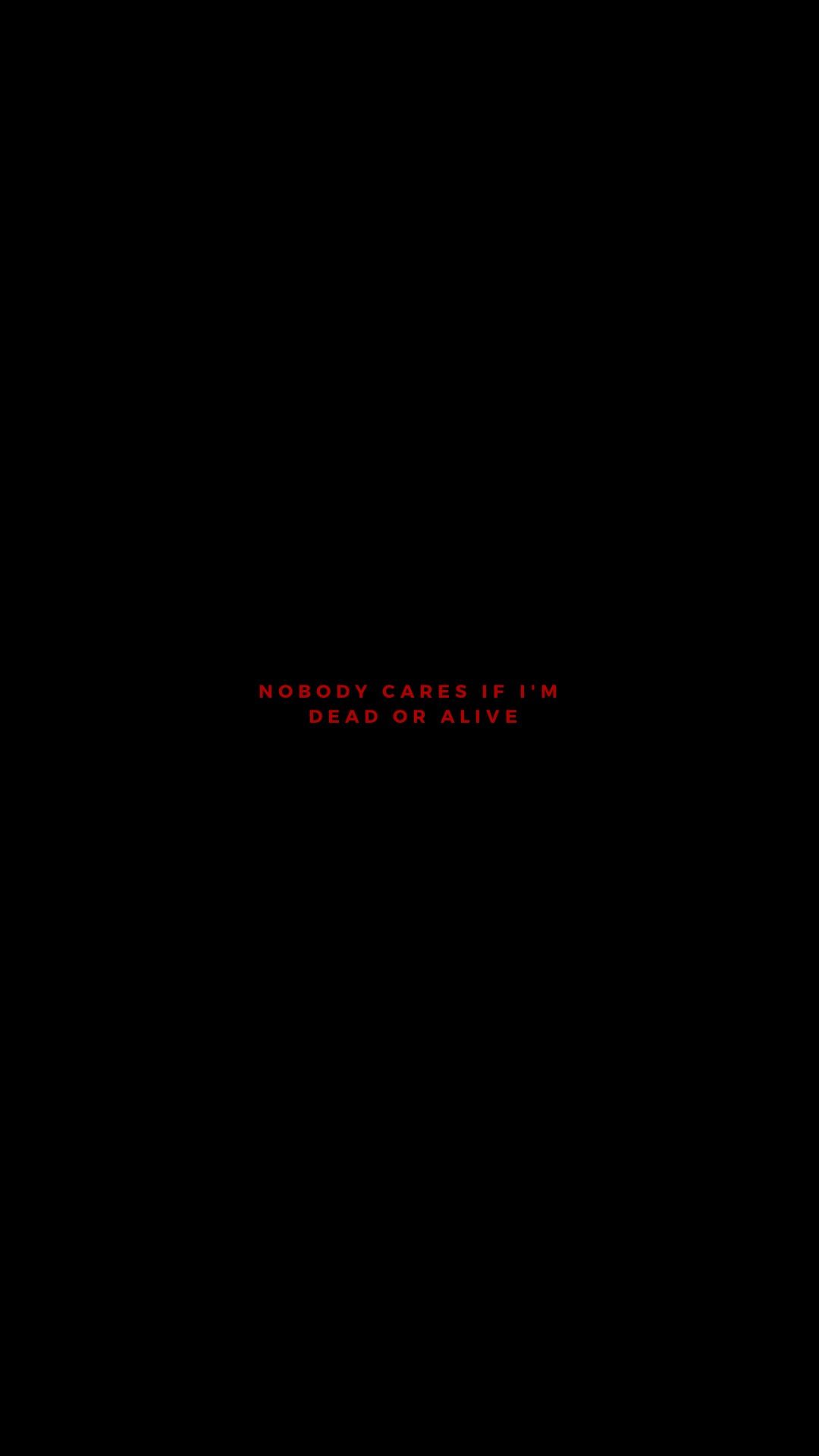 Red Quote Text on Black Background