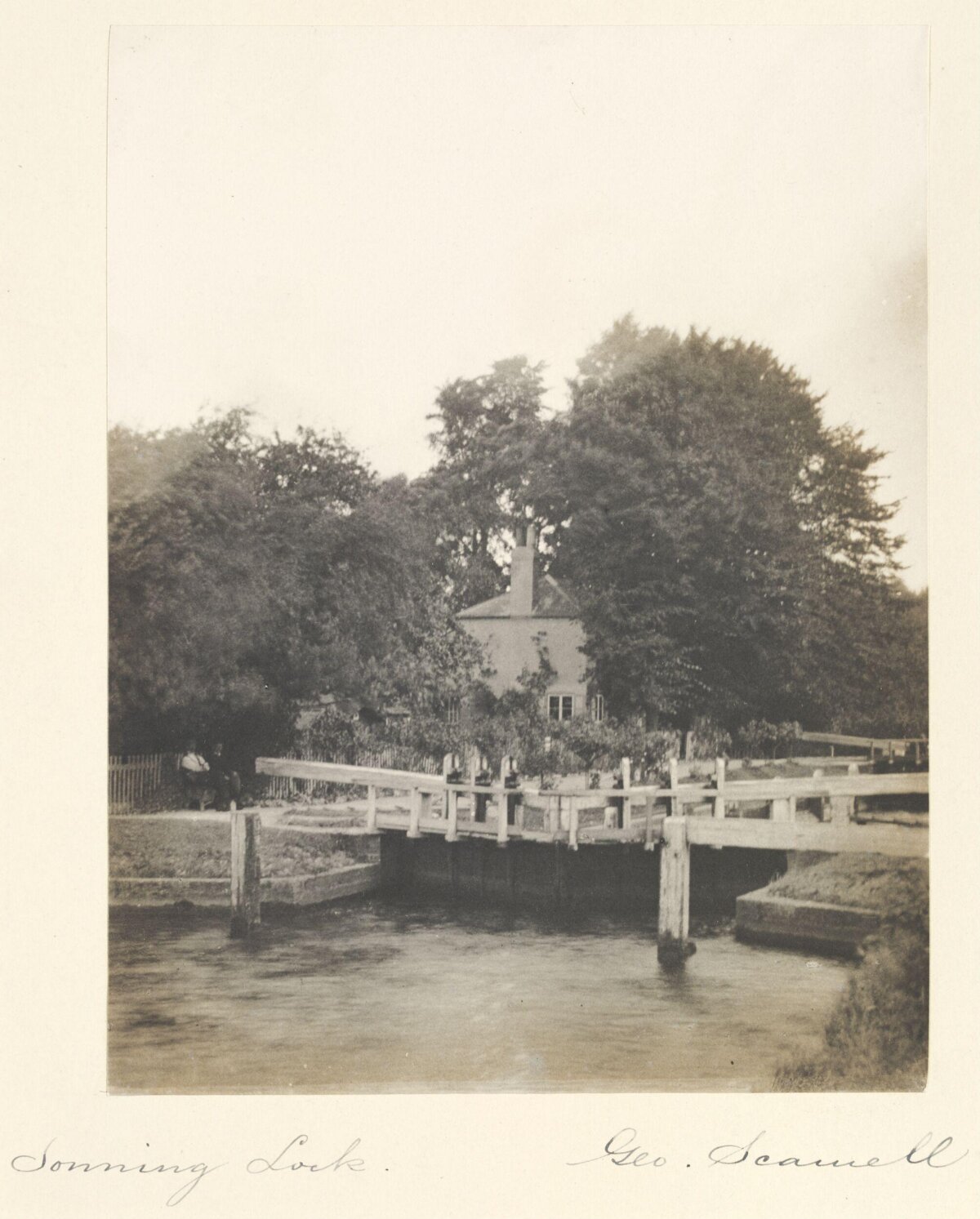 Vintage Sonning Lock River Scene