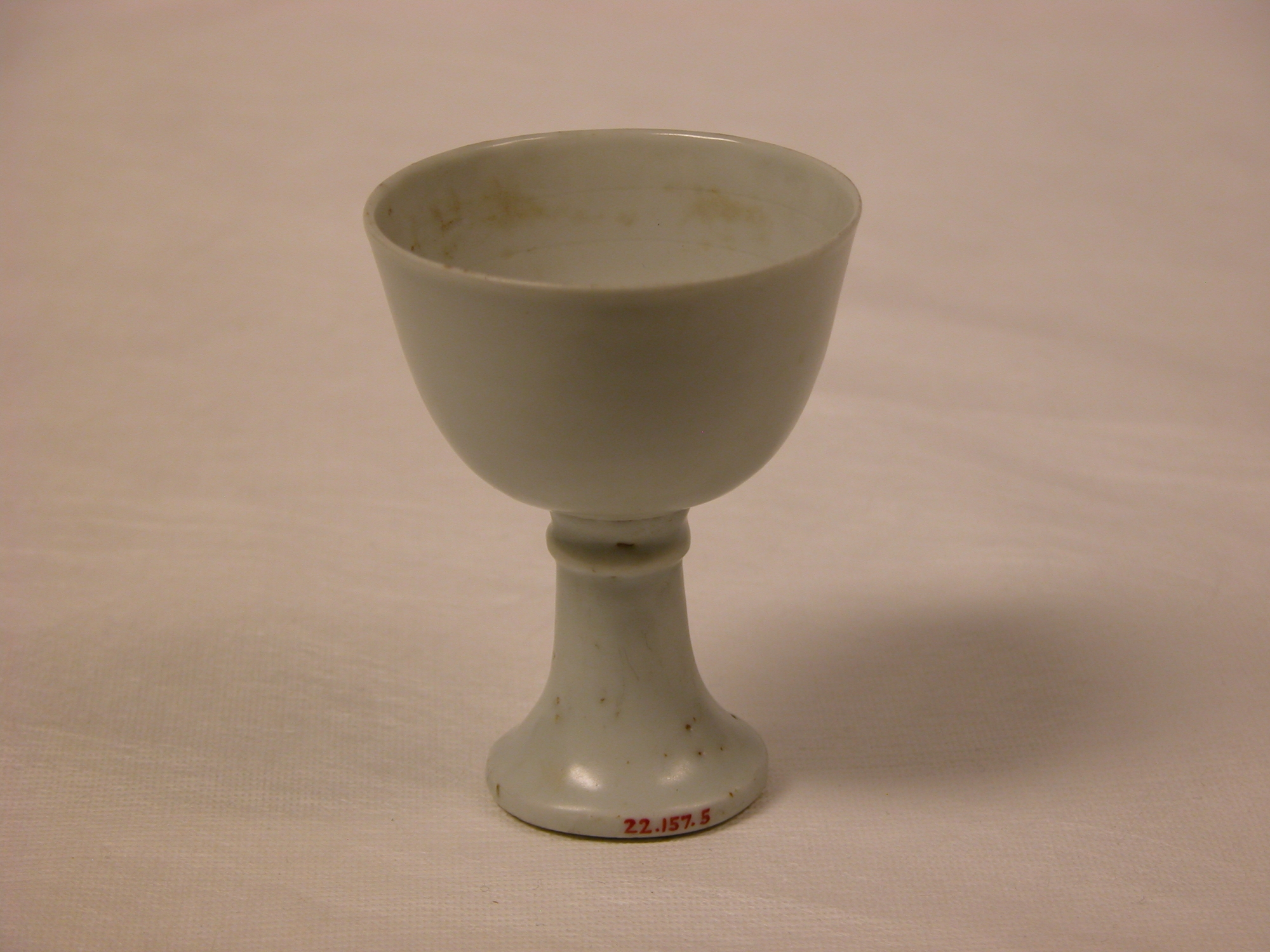 White Glazed Porcelain Stem Cup