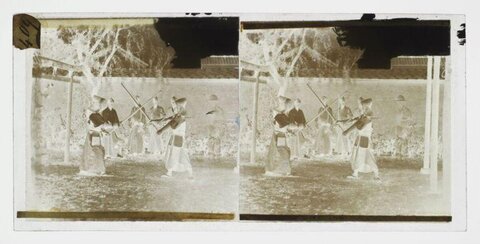 Stereo Negative of Japanese Sword Practice