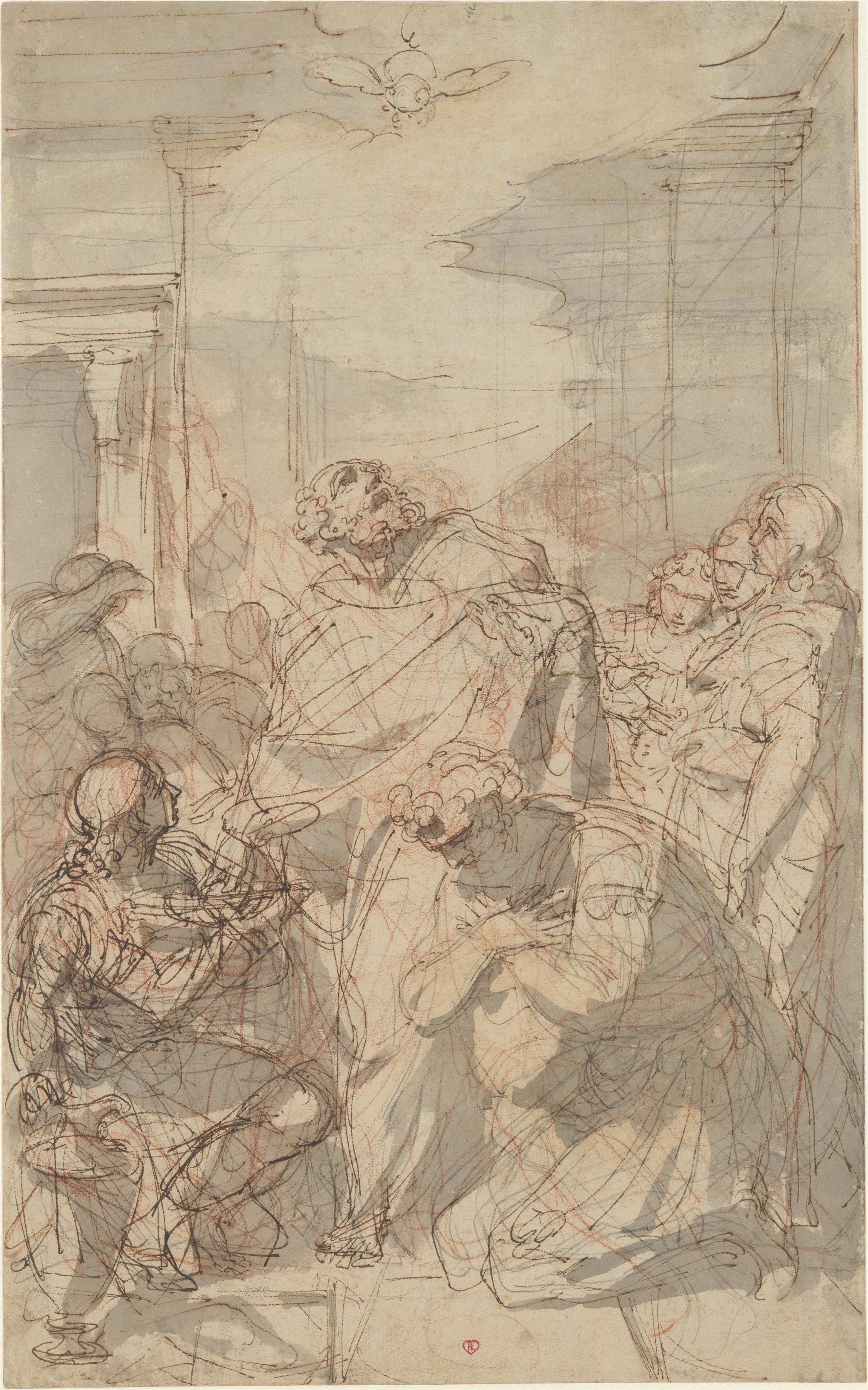 Religious Biblical Scene Sketch