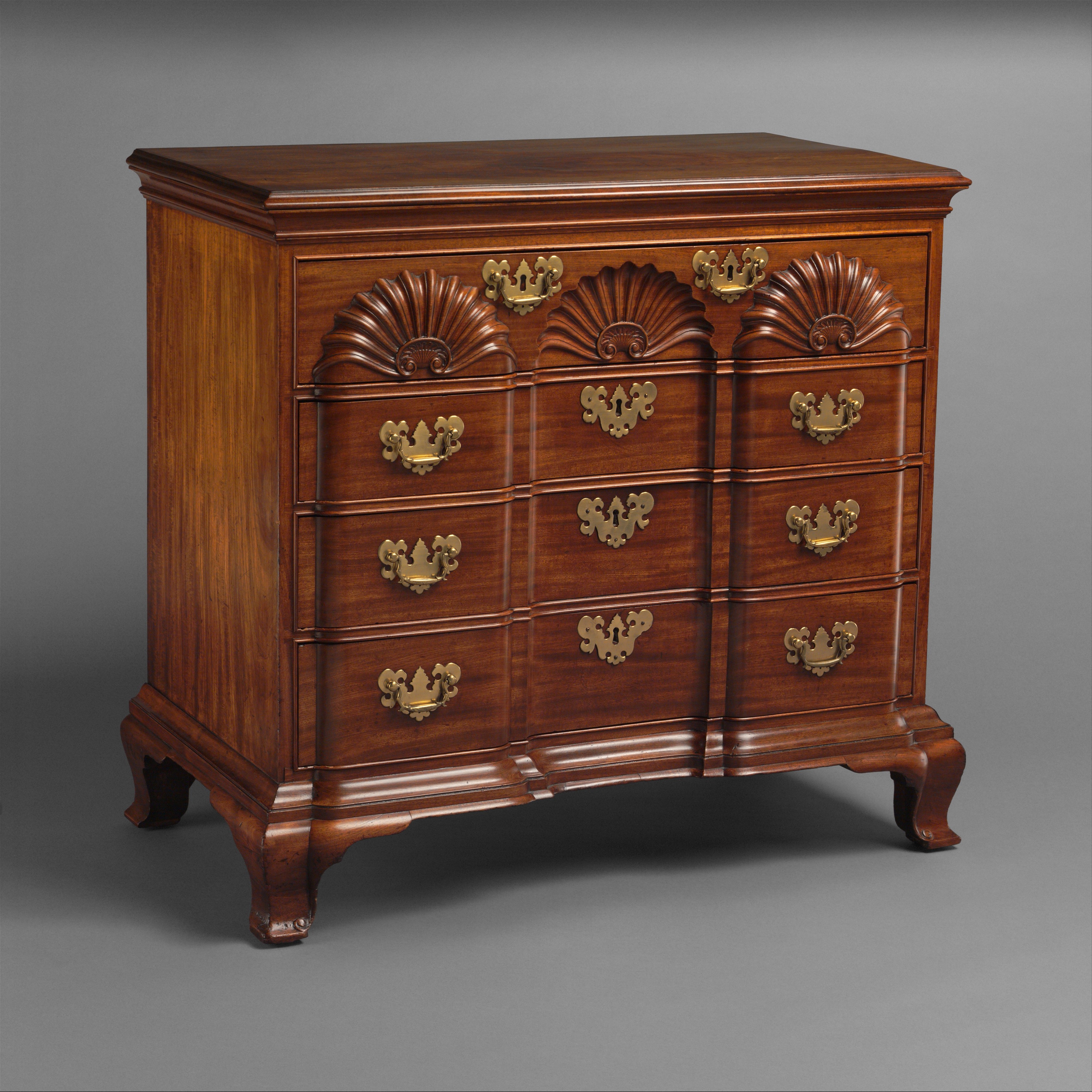Antique Carved Wooden Chest of Drawers