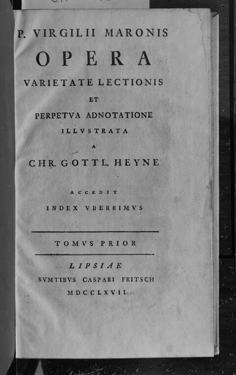 1767 Virgil Opera Book Title Page