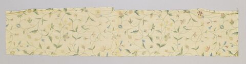 Pale Yellow Floral Patterned Textile