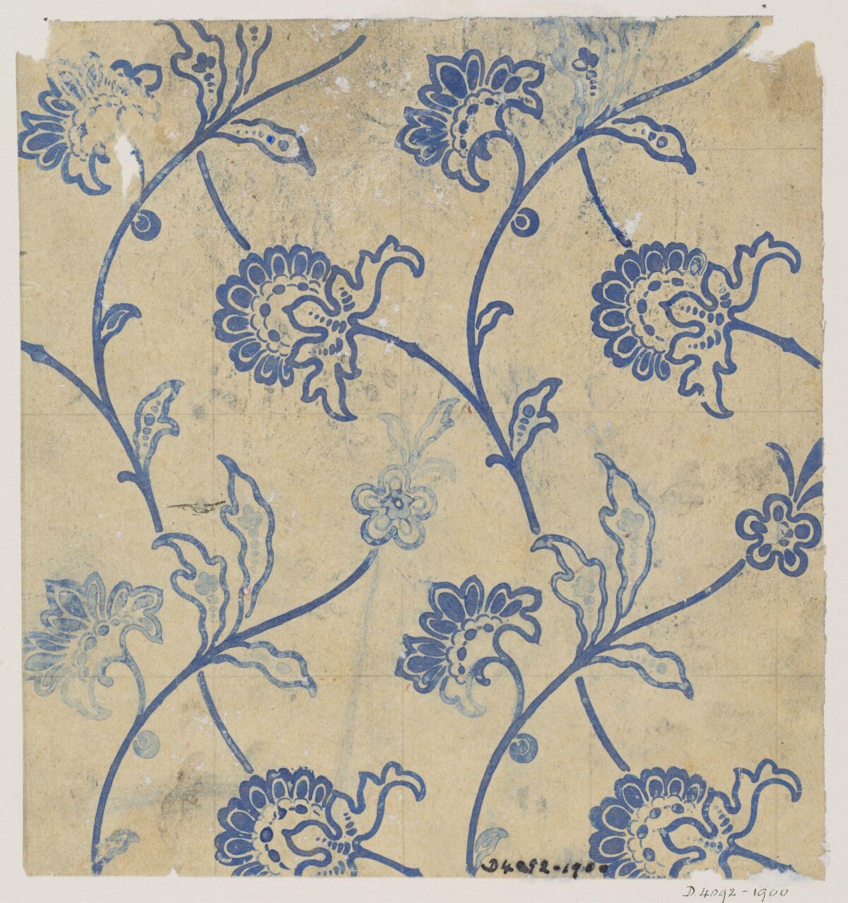 Vintage Blue Floral Pattern