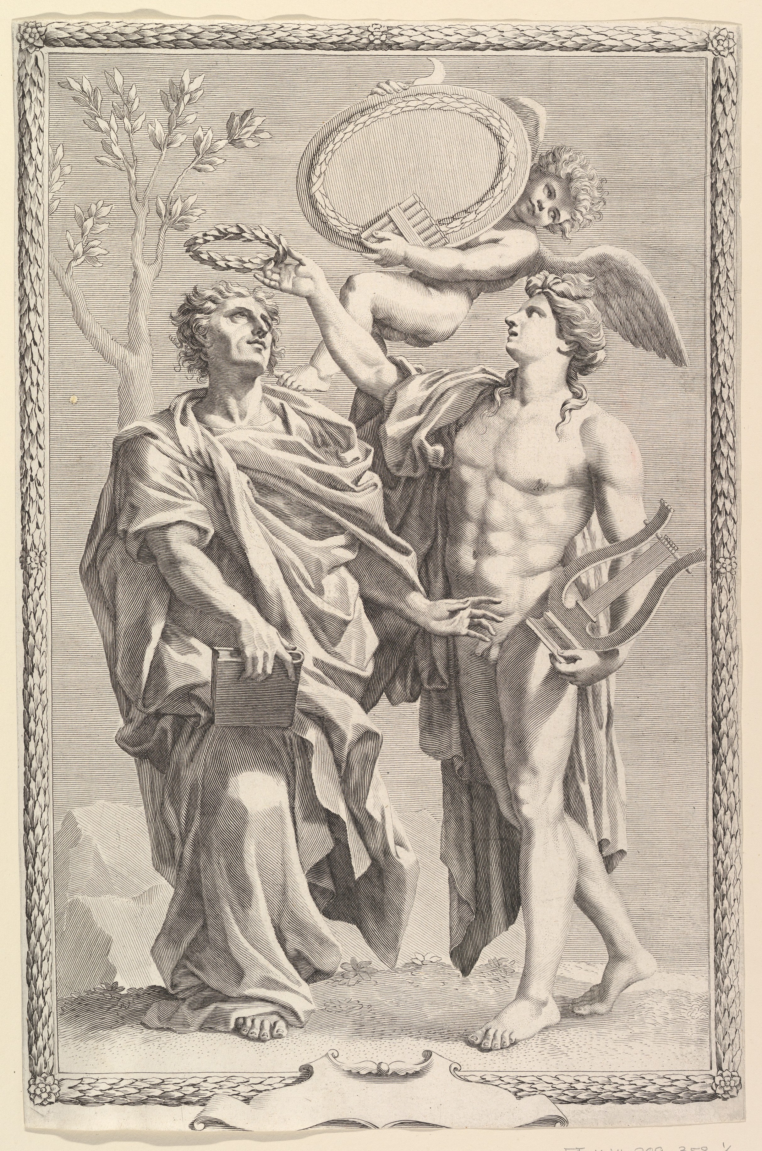 Classical Allegorical Figures Engraving