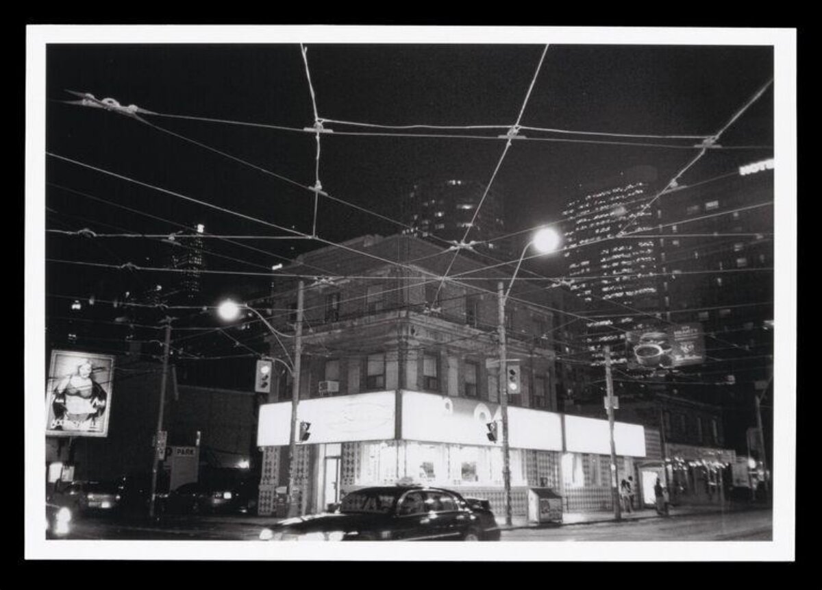 Black and White City Night Intersection